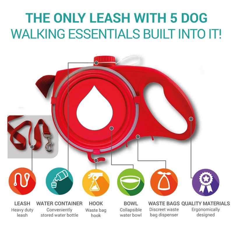 Khanad™ - Charms Safari for Dogs - 5-in-1 Dog Leash